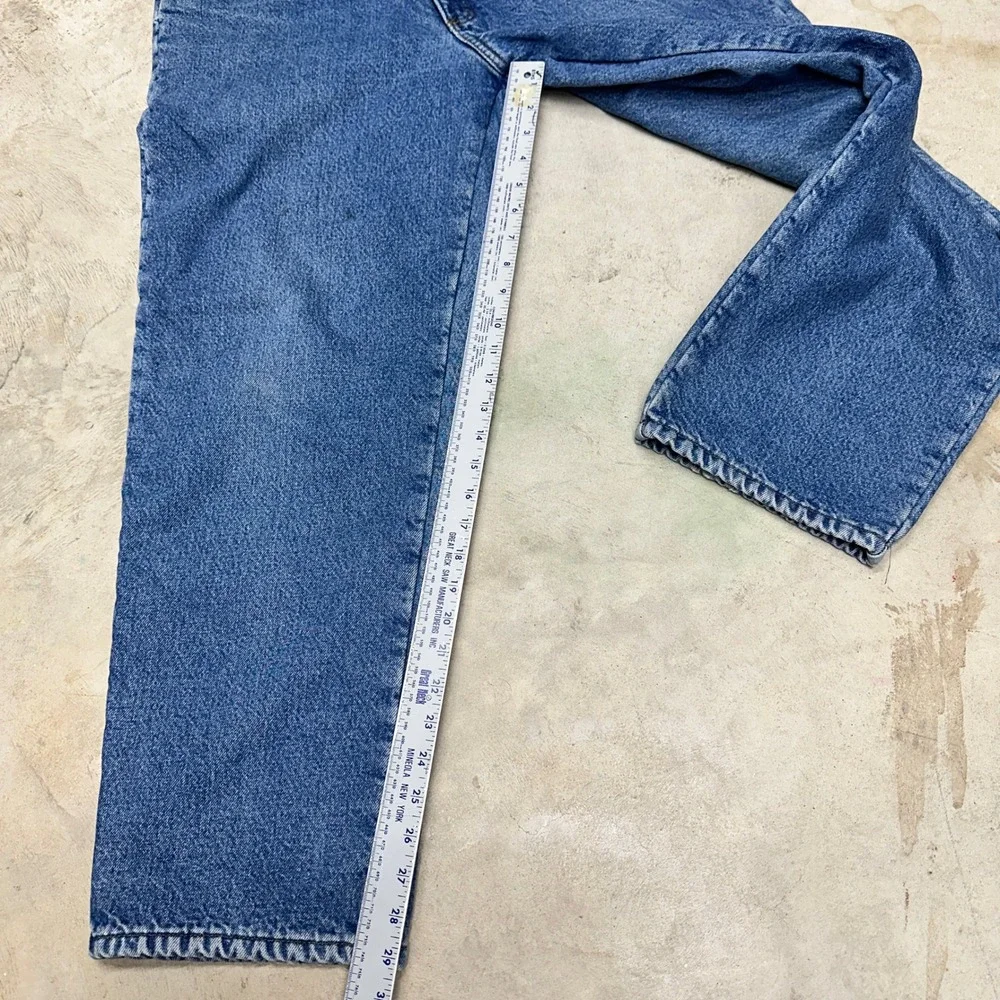 Vintage Denim Jeans Sz 36x29 Blue Straight Leg High Rise Cotton Blend‎ LL BEAN
